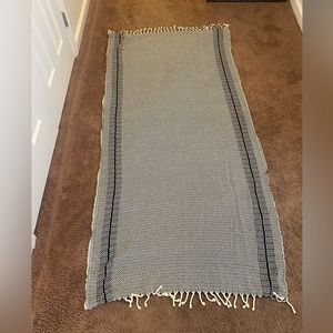 Shawl Wrap Throw Scarf Soft Tapestry Table Cloth BLACK WHITE Thick Cotton